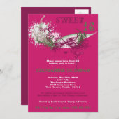 Invitation 5x7 Rose Masquerade Sweet 16 Anniversaire Invitati (Devant / Derrière)