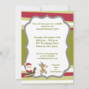 Invitation 5x7 Santas venir à l'invitation de la ville