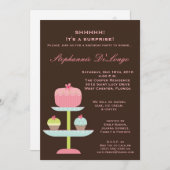 Invitation 5x7 Sweet Treats Cup Cake Birthday Invite (Devant / Derrière)