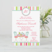 Invitation 5x7 Tendance Chic Tea Party Anniversaire Partie In (Debout devant)