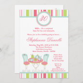 Invitation 5x7 Tendance Chic Tea Party Anniversaire Partie In (Devant / Derrière)