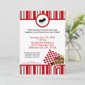 Invitation 5x7 Time Picnic Barbecue Summer (Debout devant)