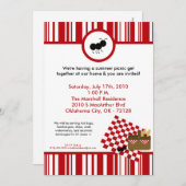 Invitation 5x7 Time Picnic Barbecue Summer (Devant / Derrière)