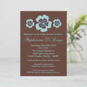 Invitation 5x7 Tropical Hawaiian Flower Baby shower Invitatio (Debout devant)