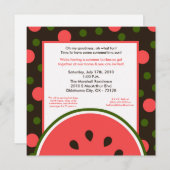 Invitation 5x7 Watermelon Summer Pique-nique Barbecue Invitat (Devant / Derrière)