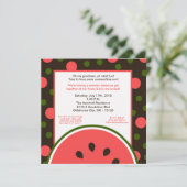 Invitation 5x7 Watermelon Summer Pique-nique Barbecue Invitat (Debout devant)
