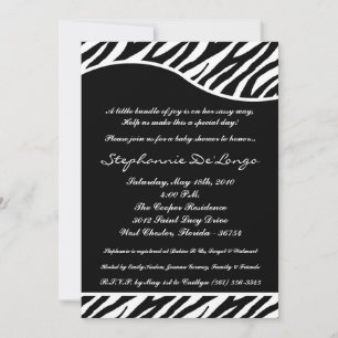Invitation 5x7 White Tiger Anima Imprimer Baby shower Invitat