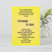 Invitation 5x7 Yello DJ Spin Tourne-disque Quinceanera Invita (Debout devant)
