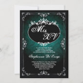 Invitation 5x 7j/7 de rôle Broach Quinceanera Birthday Invita (Devant)