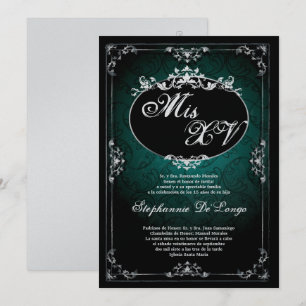 Invitation 5x 7j/7 de rôle Broach Quinceanera Birthday Invita