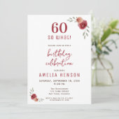Invitation 60 alors ce drôle Red Rose 60e fête d'anniversaire (Debout devant)