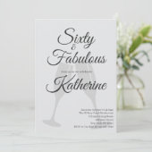 Invitation 60 and Fabulous | 60th Birthday Party  (Debout devant)