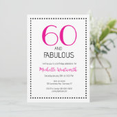 Invitation 60 and Fabulous Charming Sixtieth Birthday (Debout devant)