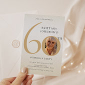 Invitation 60 Anniversaire Photo Elégant 60e Anniversaire