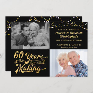 Invitation 60 ANS À L'Anniversaire D'Alors Et Maintenant