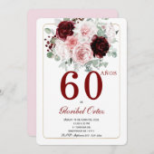 Invitation 60 Ans Anniversaire Adulte Femme (Devant / Derrière)