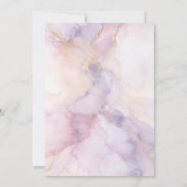 Invitation 60 ans aquarelle or rose violet (Dos)