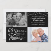 Invitation 60 ANS DE RÉALISATION Then & Now Anniversaire (Devant)