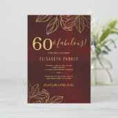 Invitation 60 ans et fabuleux fête d'anniversaire élégante en (Debout devant)