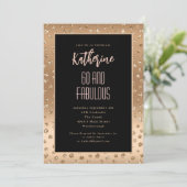 Invitation 60 ans et Incroyable Blush Noir Pailleté Anniversa (Debout devant)