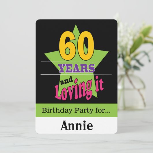 Invitation 60 ans et l'amour (Debout devant)