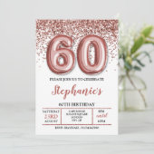 Invitation 60 ans, Invitation Rose Gold (Debout devant)