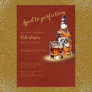 Invitation 60 ans pour homme Whisky Vieilli à la P