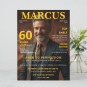 Invitation 60 ans style magazine thème Whisky (Debout devant)