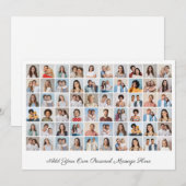 Invitation 60 Collage Photo Ajoutez Votre Message Éditable Co (Devant / Derrière)