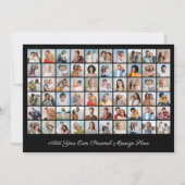 Invitation 60 Collage Photo Ajoutez votre message éditable en (Devant)