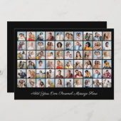 Invitation 60 Collage Photo Ajoutez votre message éditable en (Devant / Derrière)