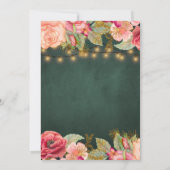 Invitation 60 et fabuleuse fête fleurie élégante 60e annivers (Dos)