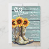 Invitation 60 Et Fabuleux Pays Rustique Tournesol Occidental (Devant)