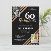 Invitation 60 et Fabulous Gold Parties scintillant 2 Photo 60 (Debout devant)