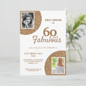 Invitation 60 et Fabulous Gold Parties scintillant 2 Photo 60 (Debout devant)