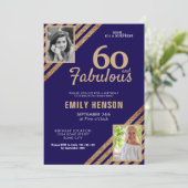 Invitation 60 et Fabulous Gold Parties scintillant 2 Photo 60 (Debout devant)