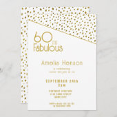 Invitation 60 et Fabulous Gold Parties scintillant 60e annive (Devant / Derrière)