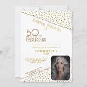 Invitation 60 et Fabulous Gold Parties scintillant Photo 60e  (Devant)