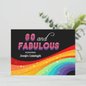 Invitation 60 et Fabulous Rainbow Sparkle fête d'anniversaire (Debout devant)