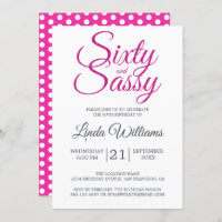 60 et Sassy Pink Parties scintillant 60e fête d'an