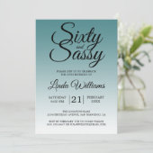 Invitation 60 et Sassy Turquoise Ombre 60e anniversaire (Debout devant)