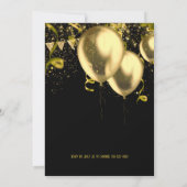 Invitation 60 et Sparkling Gold et Noir Anniversaire (Dos)
