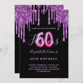 Invitation 60 & Fabuleuse parties scintillant dégoulinant noi (Devant / Derrière)
