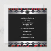 Invitation 60 & Fabuleux 60e anniversaire fête Zebra Silver R (Dos)