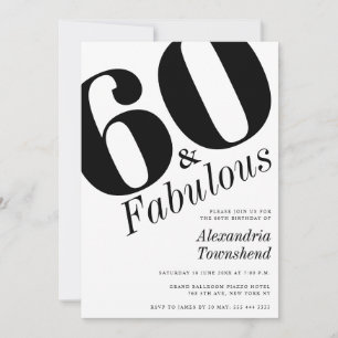Invitation 60 & Fabuleux Gras Numéro 60e Anniversaire