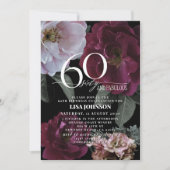 Invitation 60 & Fabuleux Moderne Dark Moody Bourgogne rose (Devant)