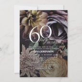 Invitation 60 & Fabuleux Moderne Dark Moody Purple Floral (Devant)