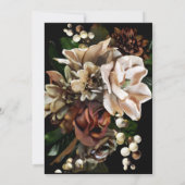Invitation 60 & Fabulous Dark Moody Neutral Magnolia Floral (Dos)