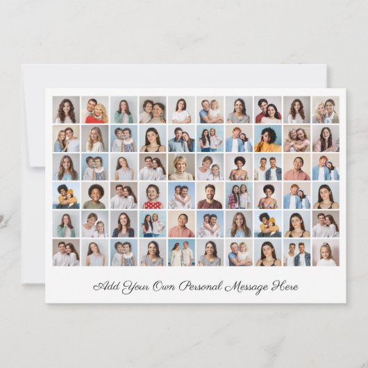 Invitation 60 Photo Collage Add Your Greeting Editable Color (Devant)