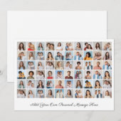 Invitation 60 Photo Collage Add Your Greeting Editable Color (Devant / Derrière)